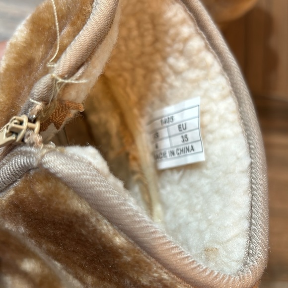Babe Tan Faux Fur Pom-Pom Boot - Picture 3 of 3